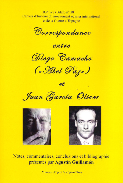 Balance n°38 - Correspondance entre Diego Camacho et Juan Garcia Oliver