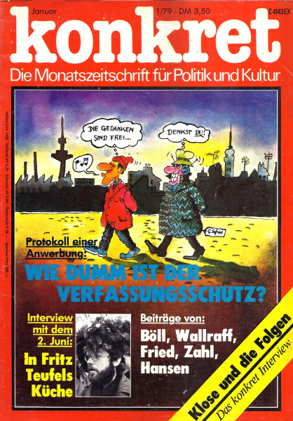 konkret - die Monatszeitschrift für Politik und Kultur. Jahrgang 1979 komplett