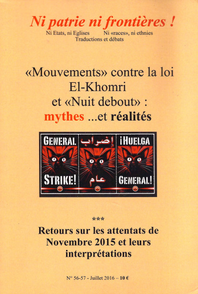 Ni patrie ni frontières! N° 56-57: "Movements" contre la loi El-Khomri - mythes ...et réalités