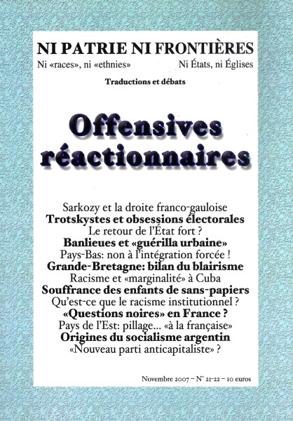 Ni patrie ni frontières N° 21-22: Offensives réactionnaires