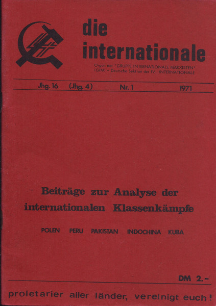 die internationale - Jg.16 Nr.1 1971