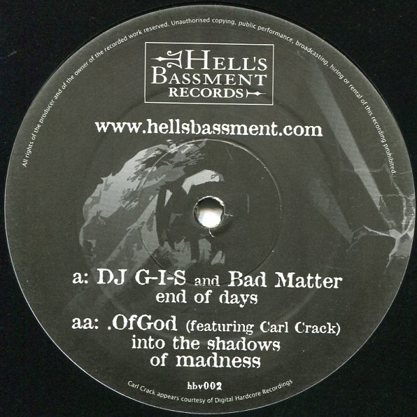 DJ G-I-S & Bad Matter/Of God (feat. Carl Crack) split 12"